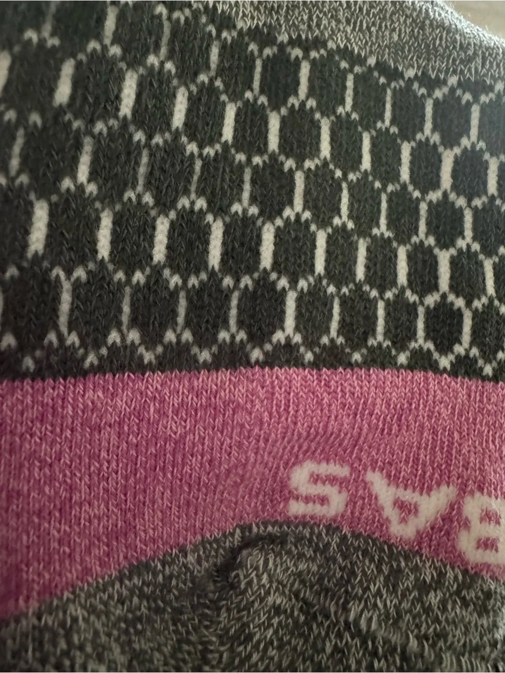 New Bombas Midweight Performance Socks Gray/pink, Gray Blue & White SZ SM 4-7.5